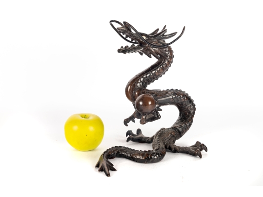 Chinese Bronze Dragon Sculpture