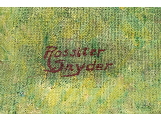 Rossiter Snyder Oil On Canvas Painting, Gathering In A Forest