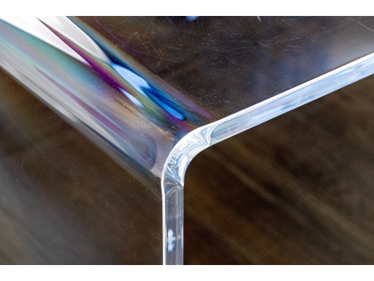 Chic Lucite Waterfall Console Table