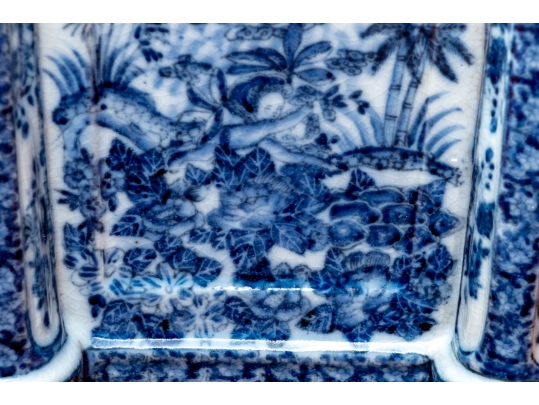 Decorative Blue And White Cachepot