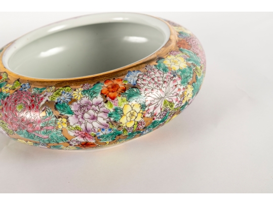 Chinese Famille Rose Floral Bowl