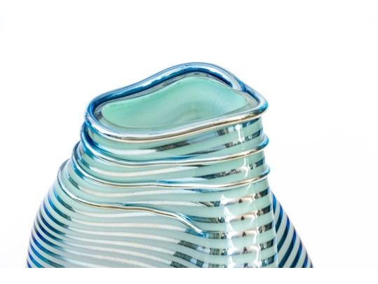 Daniel Read (American [RI], 20th C.) Pair Of Signed Art Glass Vases