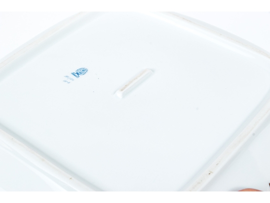 Herend Hungary Hand-Painted Porcelain Square Serving Dish, Rothschild Bird (RO) Pattern