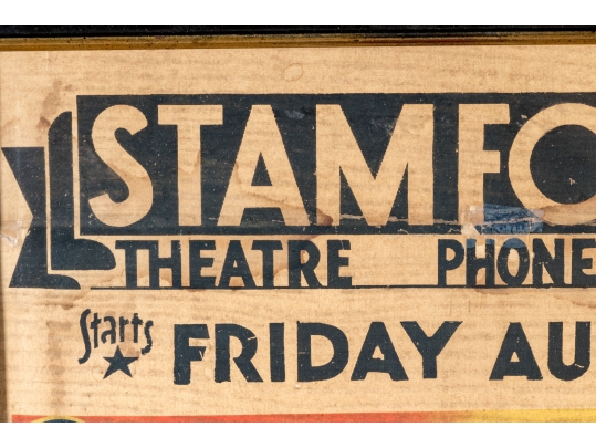 Collection Of Seven 1930's Stamford Theatre Movie Posters And  A 1953 Movie Poster