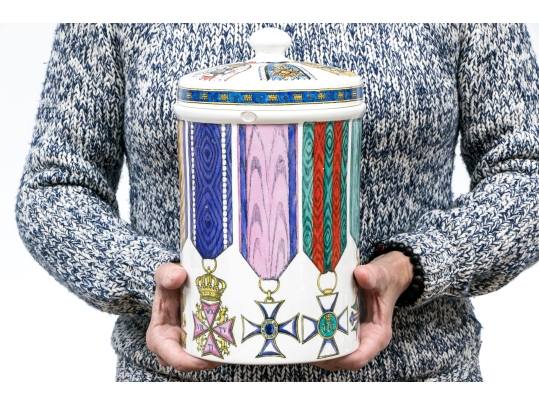 Vintage Fornasetti Ceramic Cannister