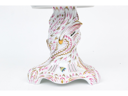 Rare, Exceptional Herend Hungary Hand-Painted Porcelain Three-Tier Server, Rothschild Bird Pattern