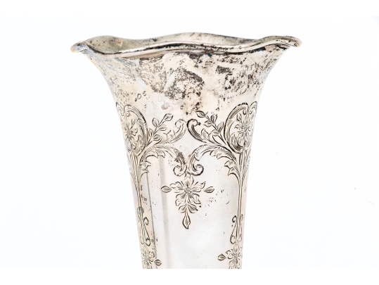 Shreve, Crump & Low Co. Sterling Silver Bud Vase, 3.96 Ozt.