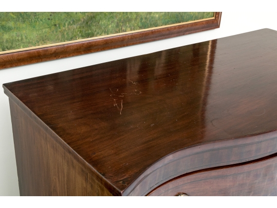 Antique Mahogany Bowfront Chest Of Drawers