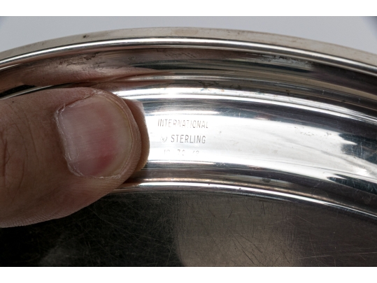 International Sterling Silver Charger, 14.62 Ozt. - For Scrap Silver