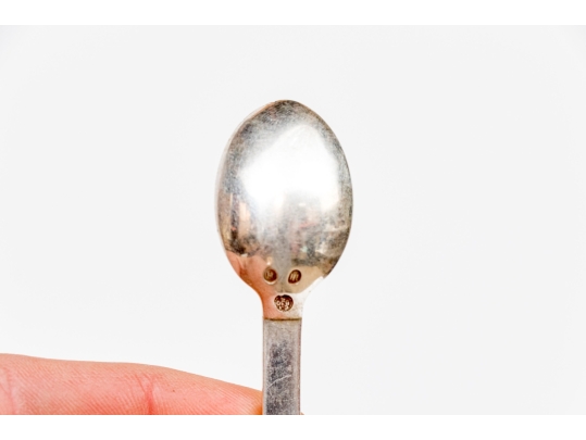 Set Of Twelve George Jensen Pyramid Sterling Demitasse Spoons, 4.57 Ozt.