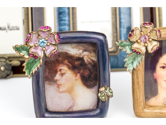 Collection Of Six Jay Strongwater Tiny Picture Frames