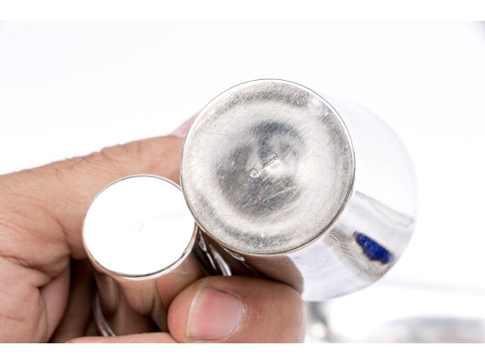 Silver Plate, Crystal And Cobalt Glass Serving Wares