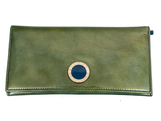 Bulgari Green Patent Leather Wallet