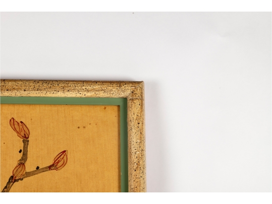 Chinese Watercolor On Silk “Flowers Of The Four Seasons”