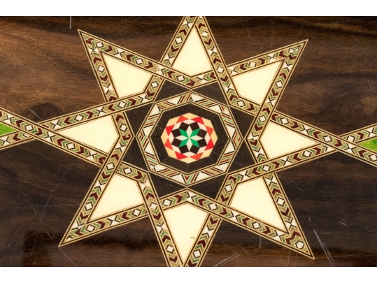 Decorative Middle Eastern Octagonal Inlaid Serving Platter