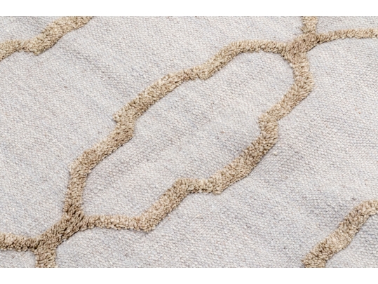 Hand Woven Wool Abstract Carpet, 7'-5