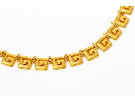 18k Yellow Gold Fabulous Vintage Brushed 