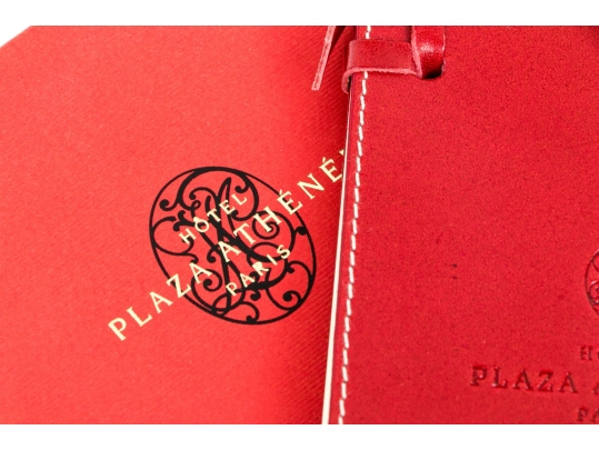 Vintage Hotel Plaza Athenee Paris Leather Covered Notebook, Boxed, New