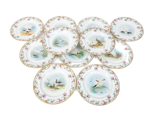 Set Of 11 French, Theodore Haviland Limoge Dishes, Signed