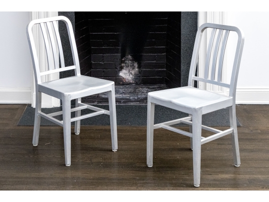 Pair Of Aluminum Side Chairs