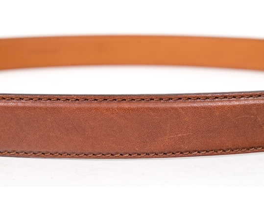 Polo Ralph Lauren Lot Of Two Brown Leather Belts, Size 40/100
