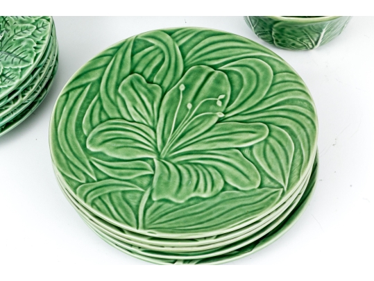Assembled Fourteen Piece Collection Of Portuguese Ceramic Serving Items