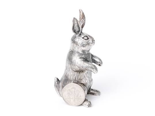 Buccellati Sterling Silver Miniature Adorable Standing Bunny Rabbit