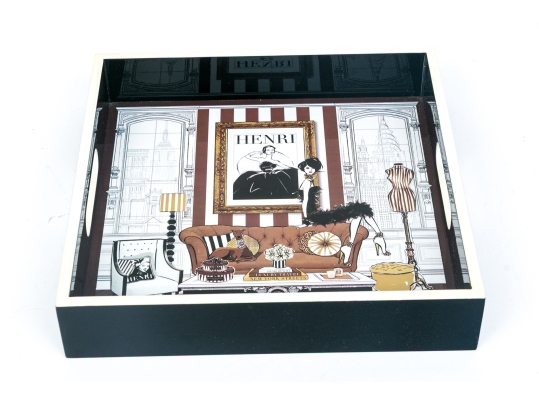Vintage Henri Bendel New York Laminated Tray