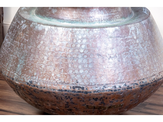 Oversized Solid Copper Jardiniere