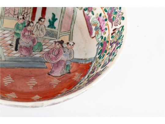 Hand-Painted Chinese Famille Rose Porcelain Bowl
