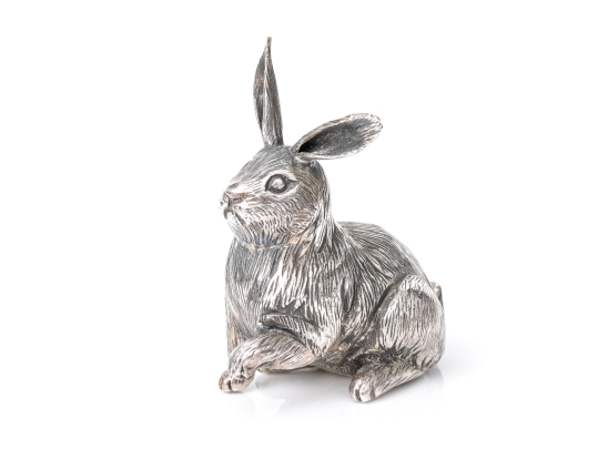 Buccellati Sterling Silver Miniature Darling Sitting Bunny Rabbit, Retail $650