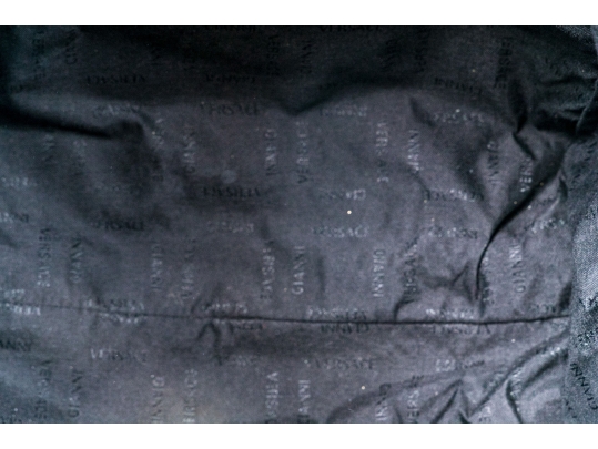 Versace Nylon Top Handle Shopper Tote Bag
