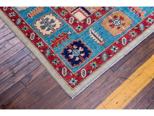 PREMIUM HAND-KNOTTED WOOL PAKISTAN KAZAK CARPET, 9' X 11'-8