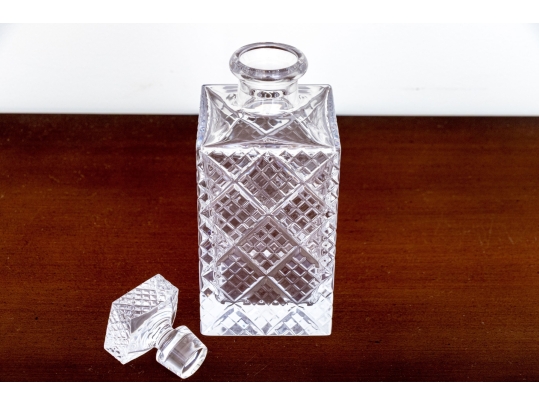 Faberge Cut Crystal Decanter With Stopper