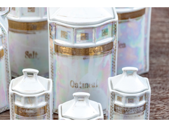 Collection Of German Lustreware Kitchen Ceramic Vessels