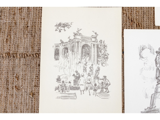 Vintage 1973-74 DDR Portfolio Of Prints Along With A Collection Of Other Prints