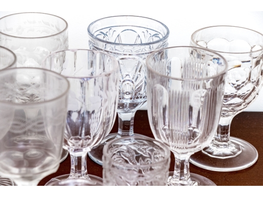 Assembled Collection Of Eighteen Glass Goblets