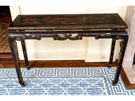 Antique 19th C. Chinese Lacquered Console Table
