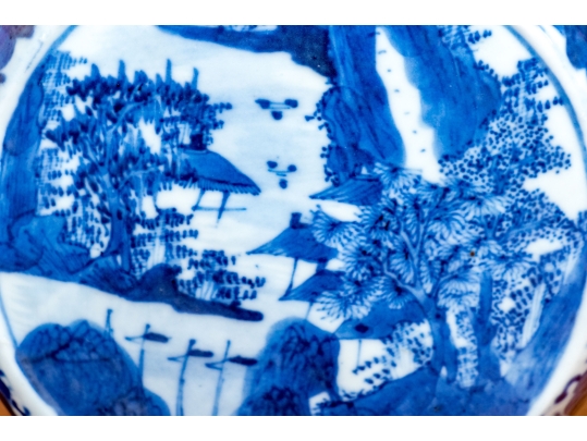 Two Chinese Blue And White Porcelain Wares