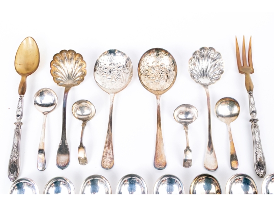 A FIne Group Of Serving Utensils, 18 Pieces