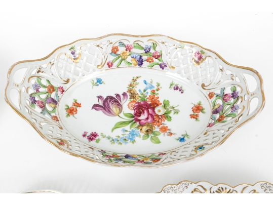 Assembled Set Of Seven Continental Porcelain Wares