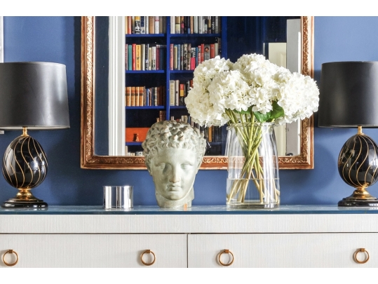 Pair Of French Black And Gilt Finished Table Lamps