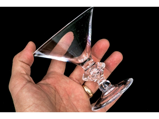 Set Of Six Steuben Martini Glasses