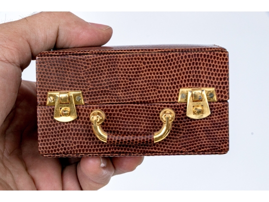 Vintage Asprey Cased Playing Card Set With Dice