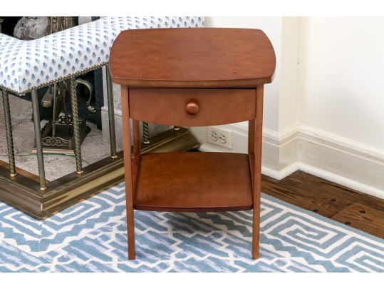 Transitional Style End Table With Single Drawer