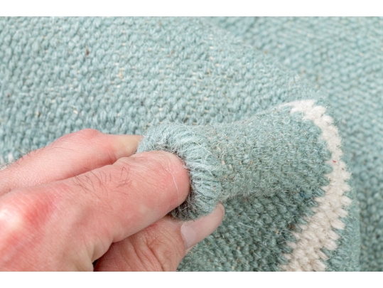 Hand Woven Wool Abstract Carpet, 8' X 5'-1