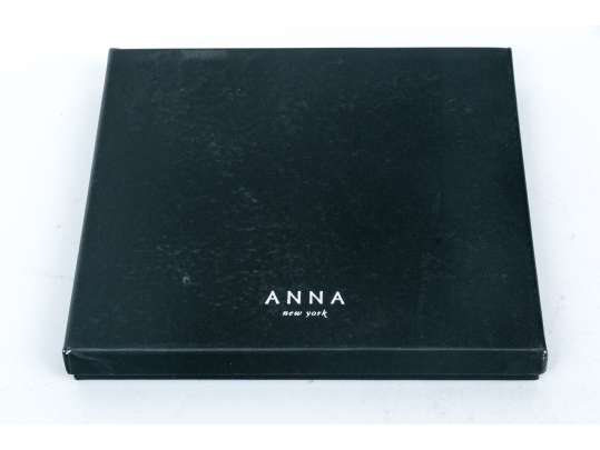 Boxed Set Of Four Anna New York By Rablabs Agate And Metal Coasters