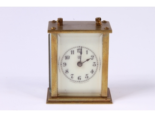 Miniature Waterbury Clock Co Carriage Clock #19924 | Black Rock Galleries