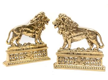 20th Century 'The British Lion' Brass Door Porters