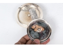 Two Antique Cut Glass And Silverplate Biscuit Jars
